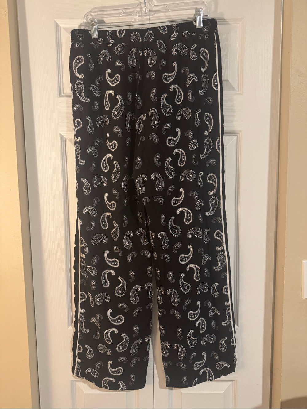NWT Hester & Orchard Boho Paisley Wide Leg Pull-On Palazzo Pants Size L - Picture 5 of 8